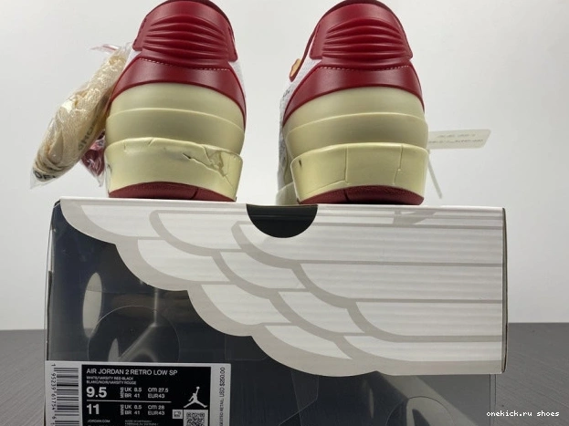 Rep White 2 Off-White Jordan DJ4375-106 Low Red Retro SP 0610